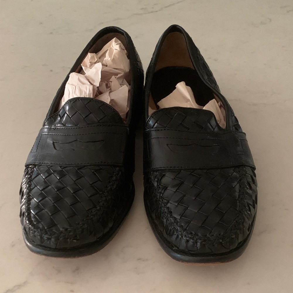 Cole Haan Black Woven Loafers